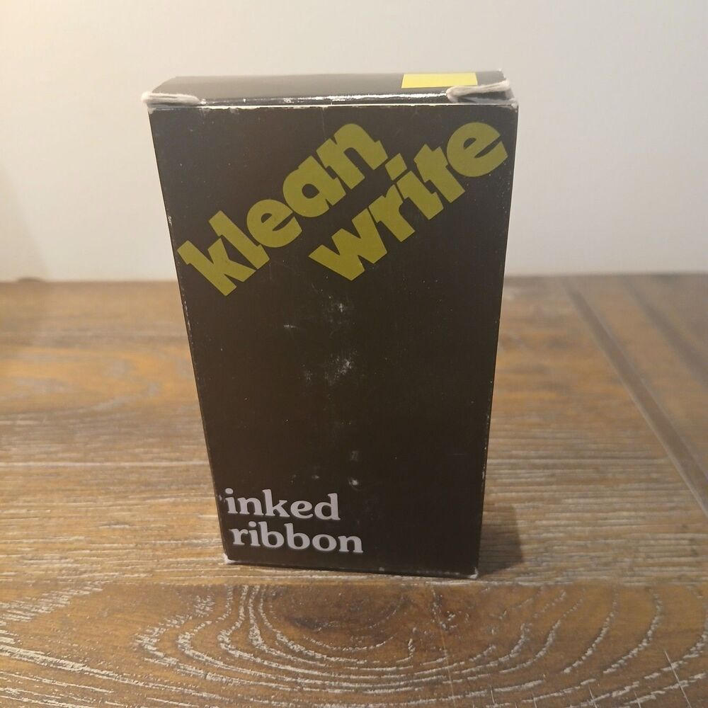 Vintage Klean Write Typewriter Ribbon Dual Spool Inked Ribbon Black Medium